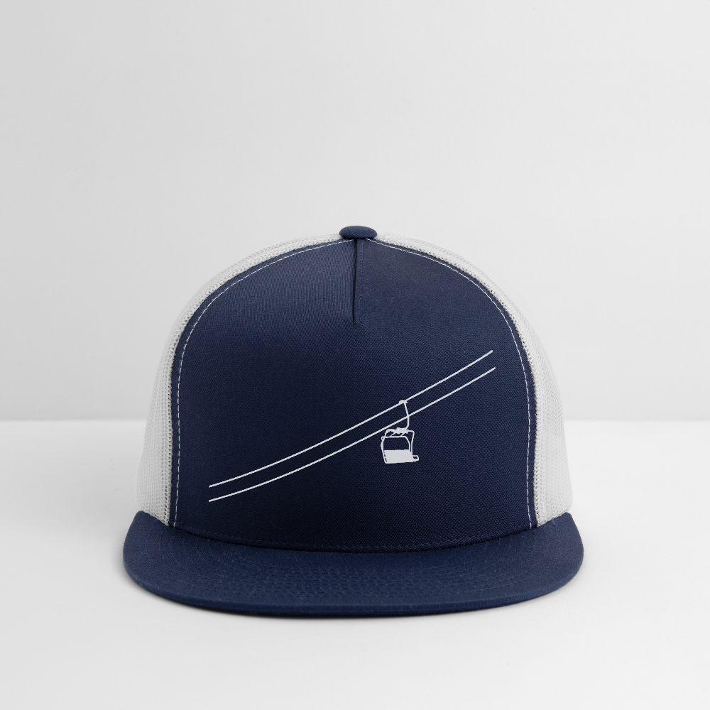 SnowBrains "Chairlift" Trucker Hat - navy/white