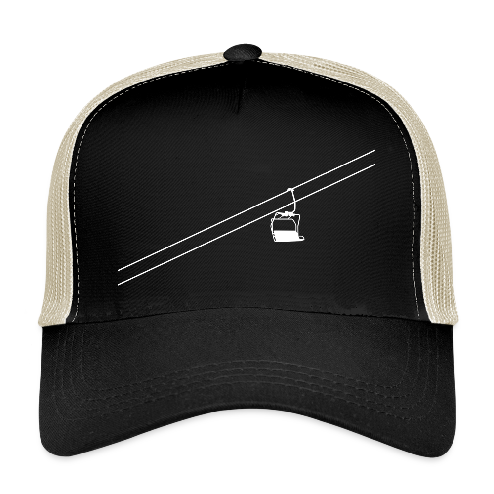 SnowBrains "Chairlift" Eco Trucker Cap - black/oyster