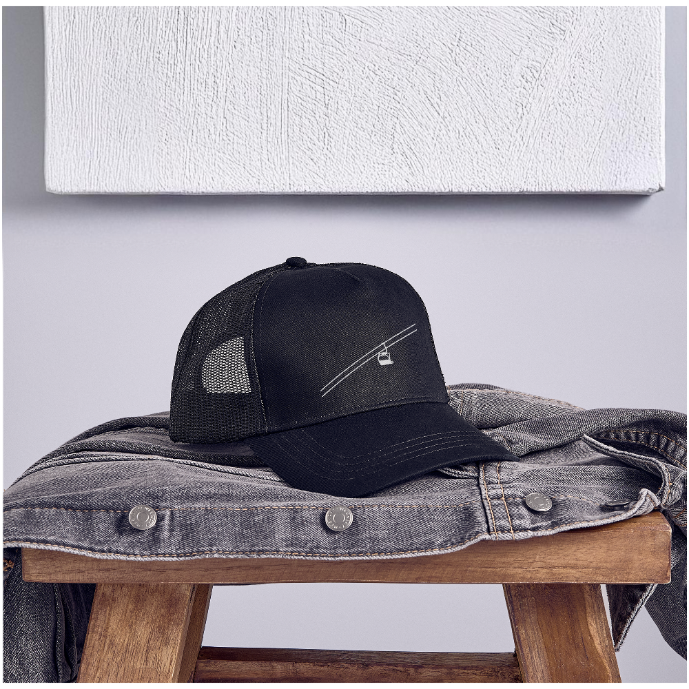 SnowBrains "Chairlift" Eco Trucker Cap - black/black