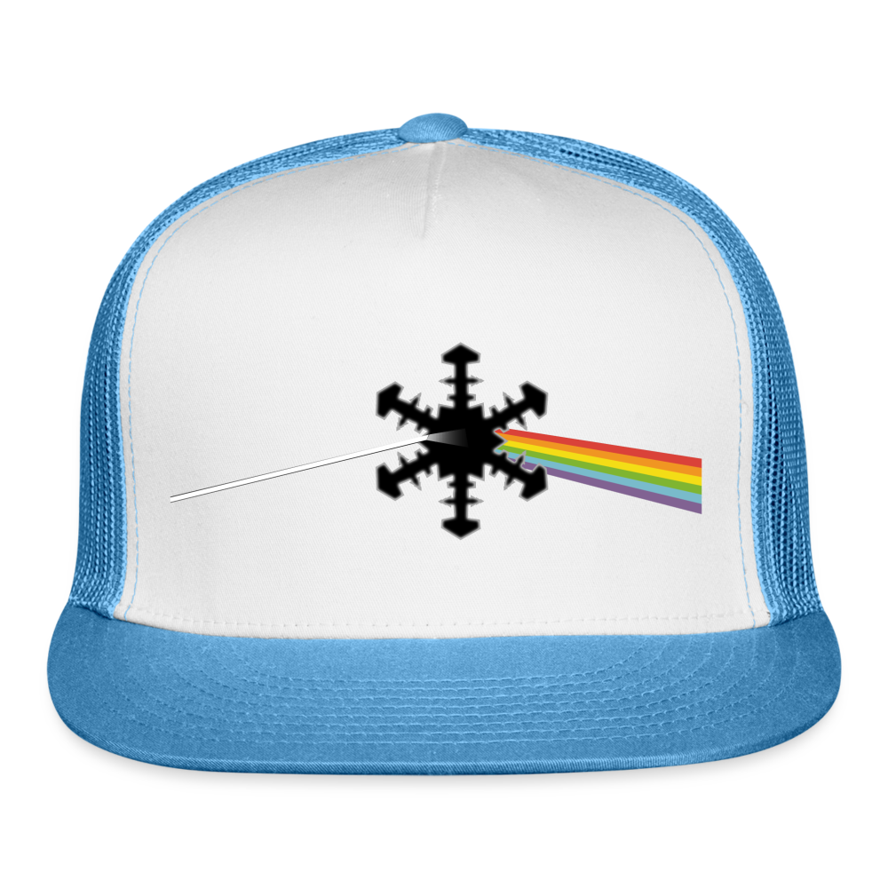 SnowBrains "Dark Side of the Snow" Trucker Cap - white/blue