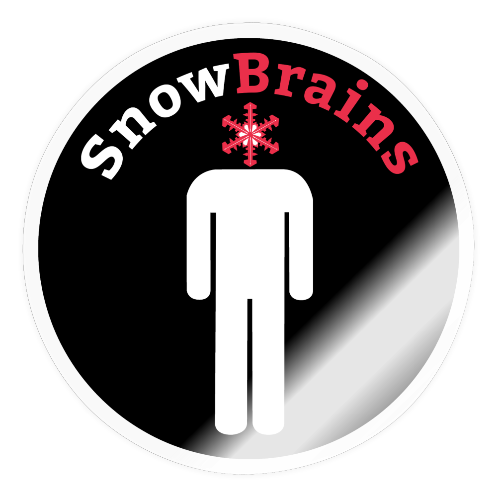 SnowBrains "Stickman" Sticker Black - transparent glossy