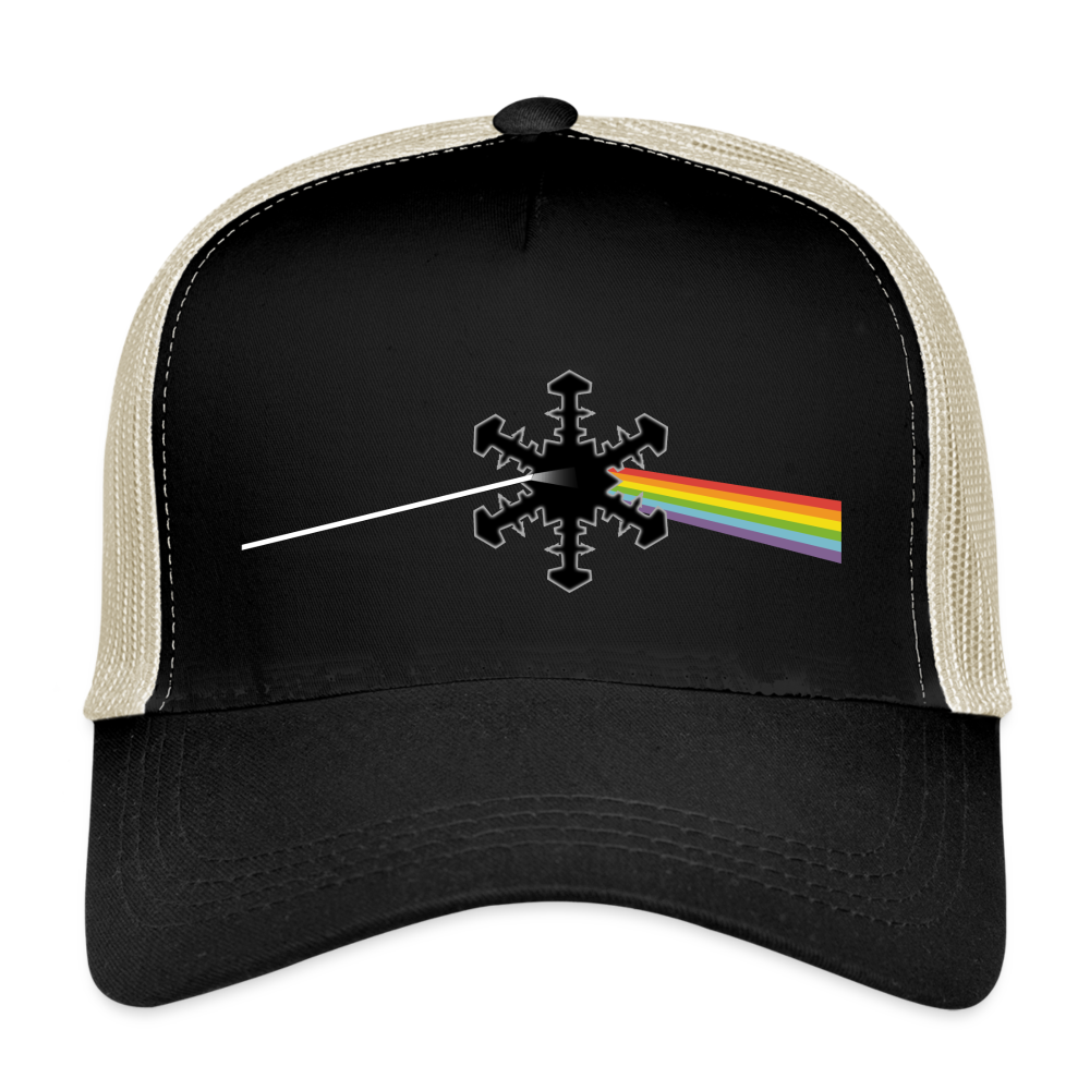 SnowBrains "Dark Side of the Snow" Eco Trucker Cap - black/oyster
