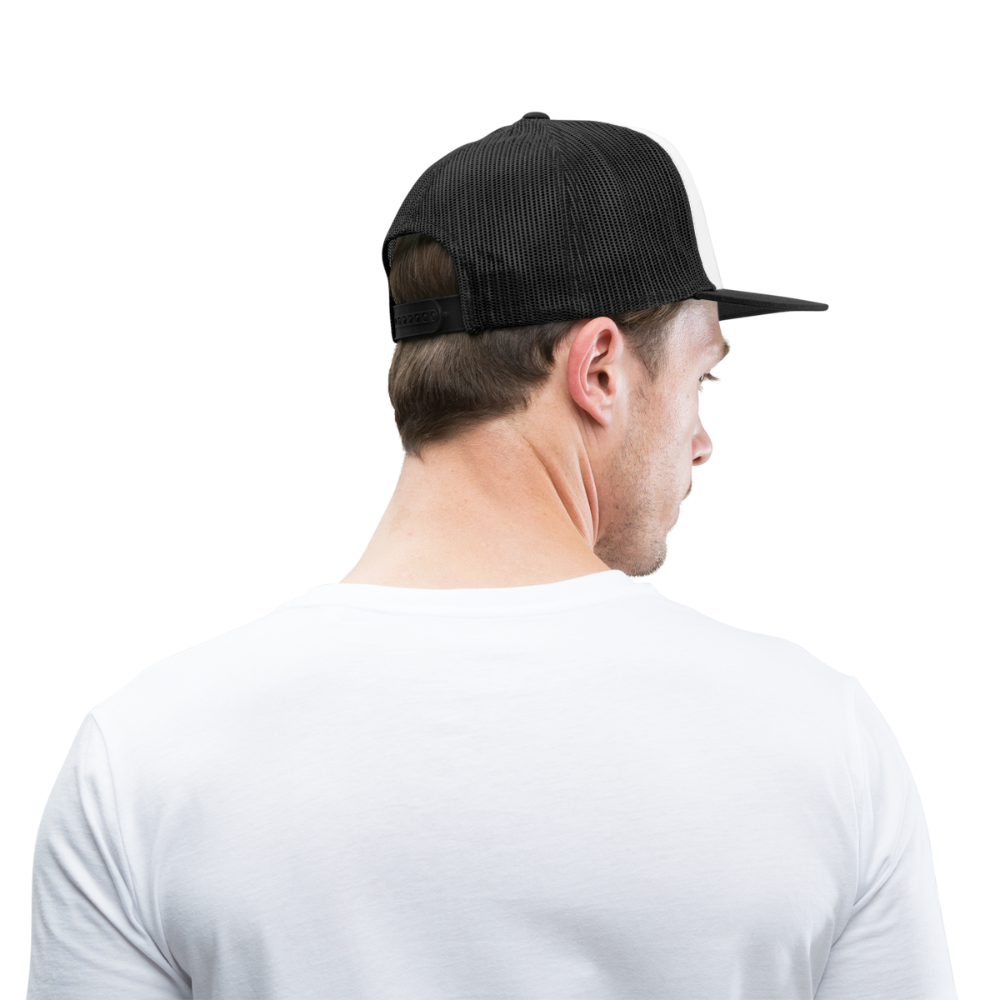 SnowBrains "Dark Side of the Snow" Trucker Cap - white/black