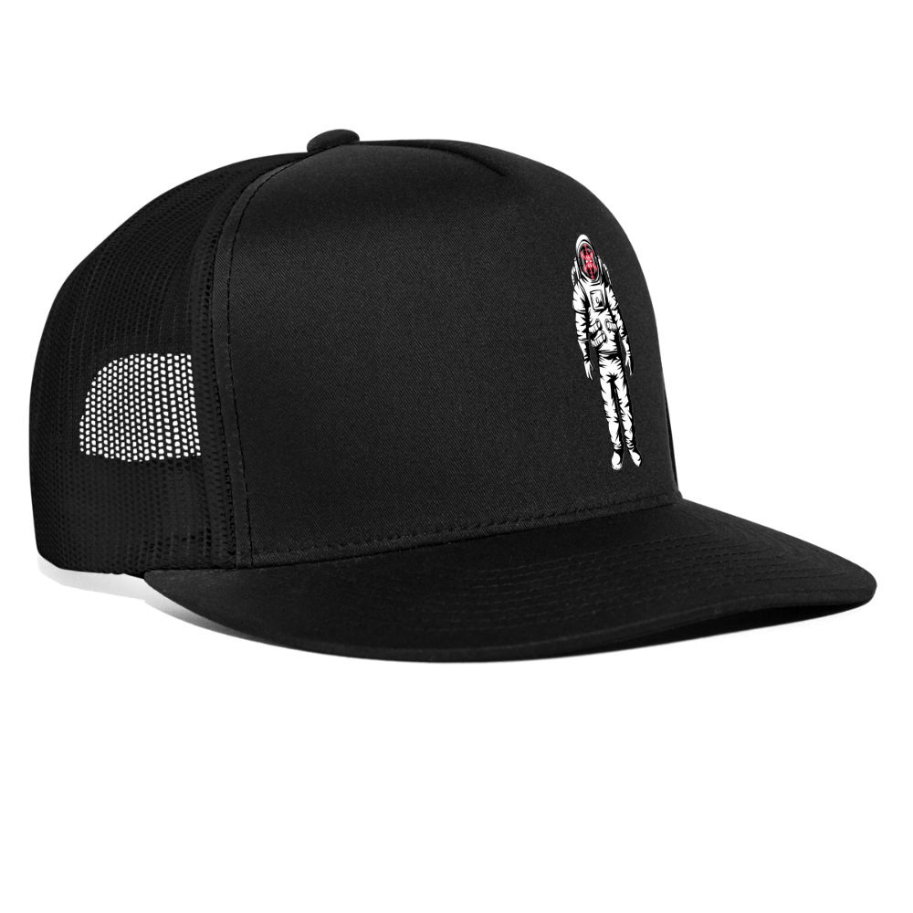 SnowBrains Astronaut Trucker Cap - black/black