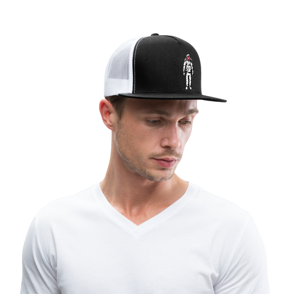 SnowBrains Astronaut Trucker Cap - black/white