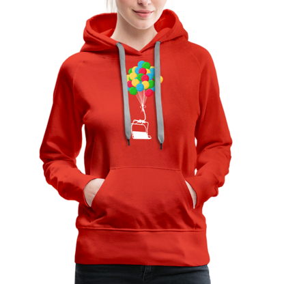 SnowBrains "Balloon Chair" Women’s Premium Hoodie - red