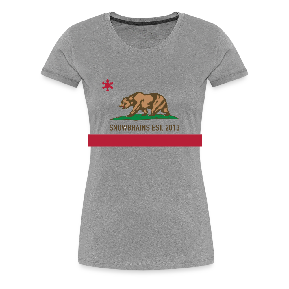 SnowBrains "California Republic" Women's Premium T-Shirt - heather gray