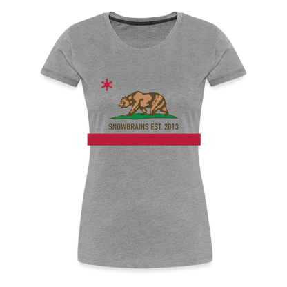 SnowBrains "California Republic" Women's Premium T-Shirt - heather gray