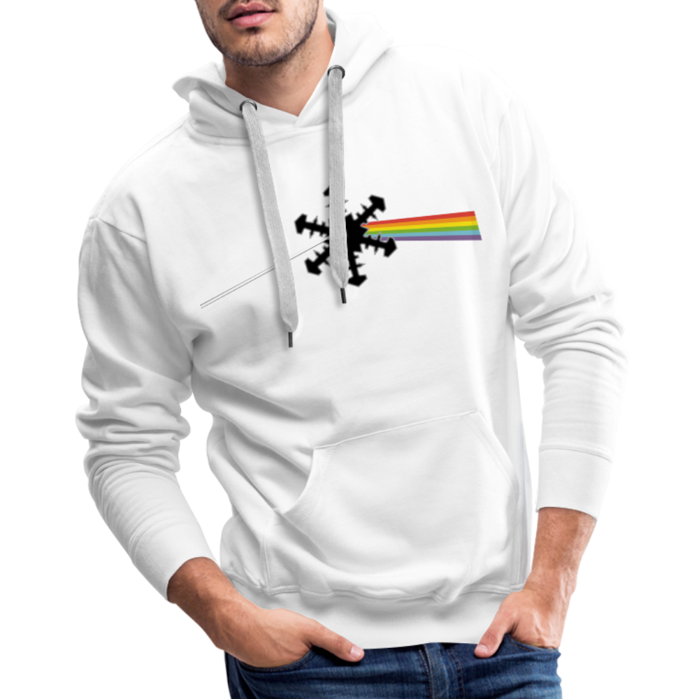 SnowBrains "Dark Side of the Snow" Men’s Hoodie - white