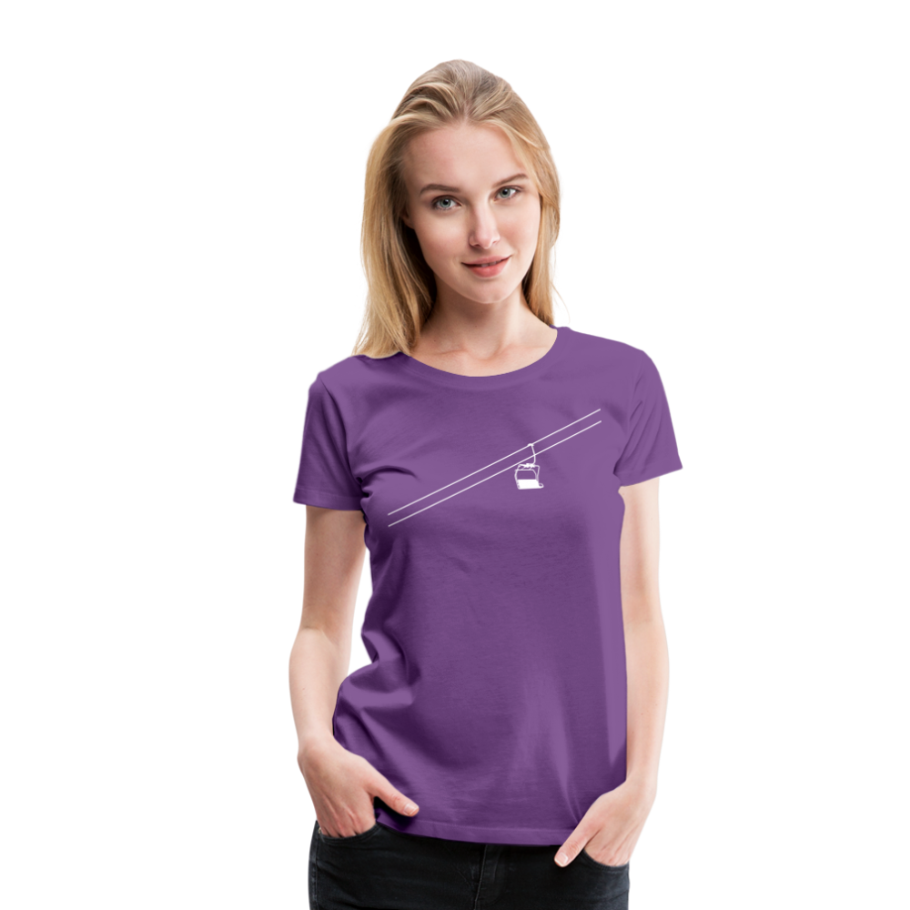 SnowBrains 'Chairlift' Women’s Premium T-Shirt - purple