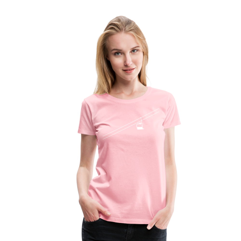 SnowBrains 'Chairlift' Women’s Premium T-Shirt - pink