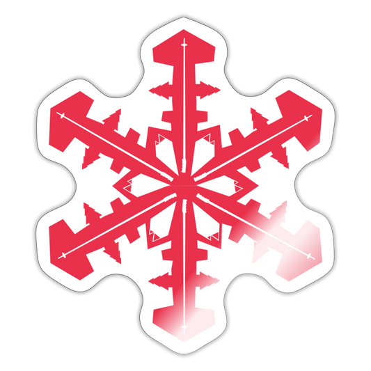 SnowBrains "Snowflake" Sticker - white glossy