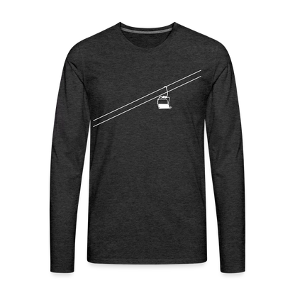 SnowBrains "Chairlift" Men's Premium Long-Sleeved T-Shirt - charcoal grey