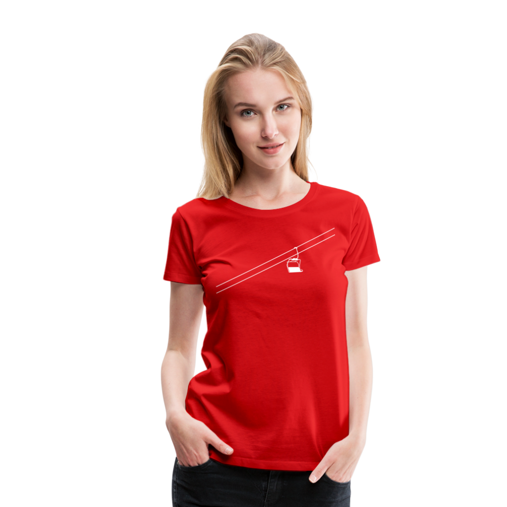 SnowBrains 'Chairlift' Women’s Premium T-Shirt - red