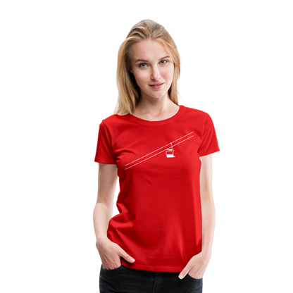 SnowBrains 'Chairlift' Women’s Premium T-Shirt - red