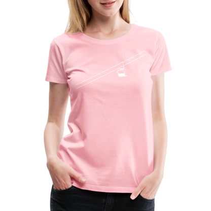 SnowBrains 'Chairlift' Women’s Premium T-Shirt - pink