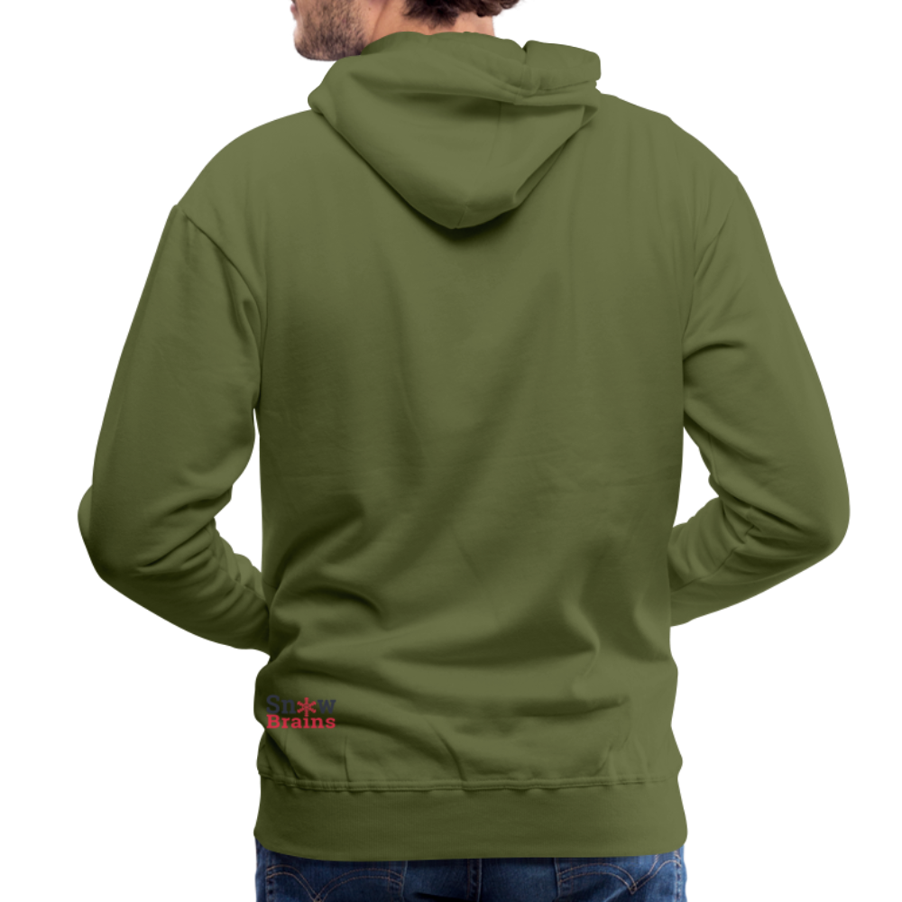 SnowBrains "Dark Side of the Snow" Men’s Hoodie - olive green