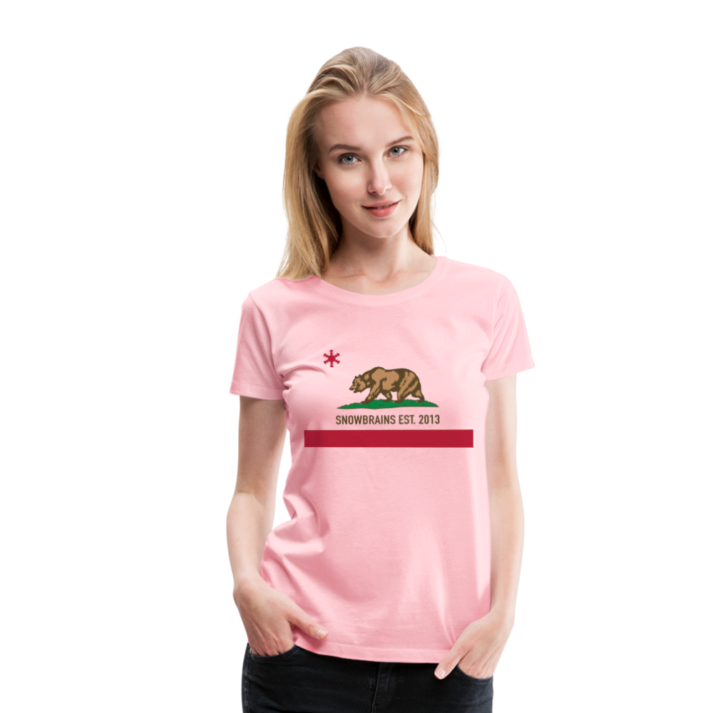 SnowBrains "California Republic" Women's Premium T-Shirt - pink