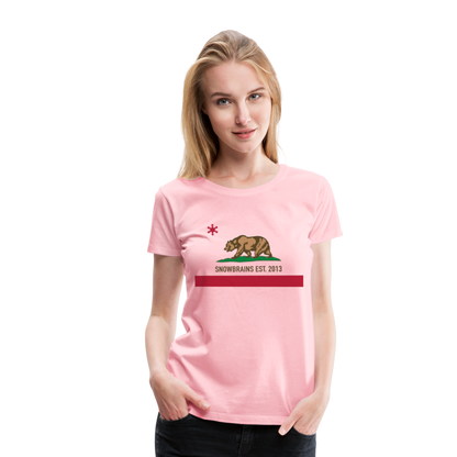 SnowBrains "California Republic" Women's Premium T-Shirt - pink