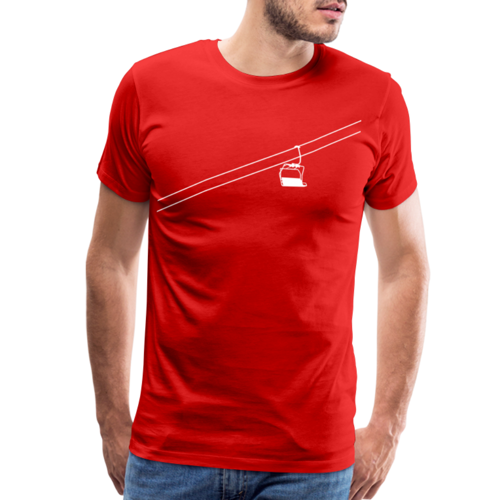 SnowBrains "Chairlift" Men's Premium T-Shirt - red