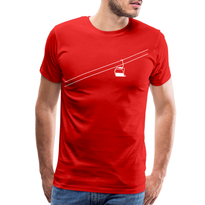 SnowBrains "Chairlift" Men's Premium T-Shirt - red