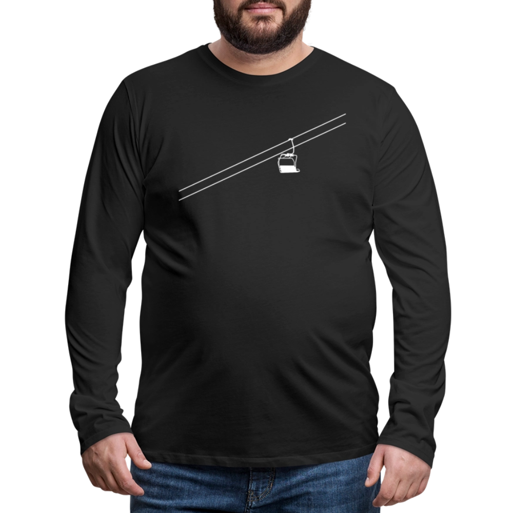 SnowBrains "Chairlift" Men's Premium Long-Sleeved T-Shirt - black