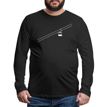 SnowBrains "Chairlift" Men's Premium Long-Sleeved T-Shirt - black