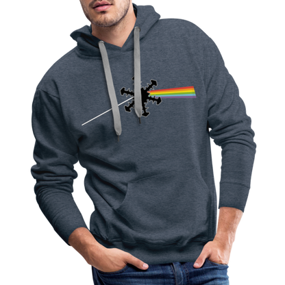 SnowBrains "Dark Side of the Snow" Men’s Hoodie - heather denim