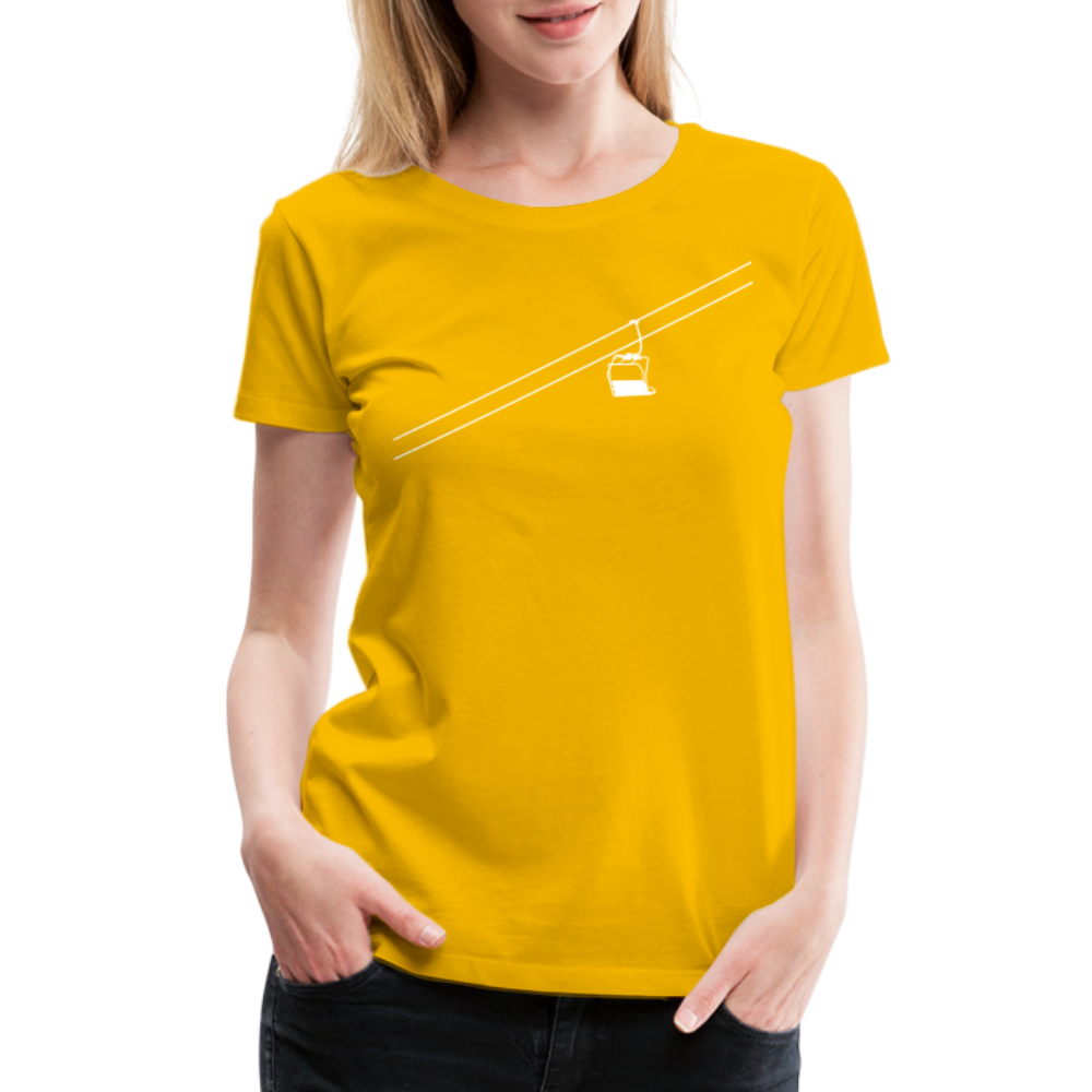 SnowBrains 'Chairlift' Women’s Premium T-Shirt - sun yellow