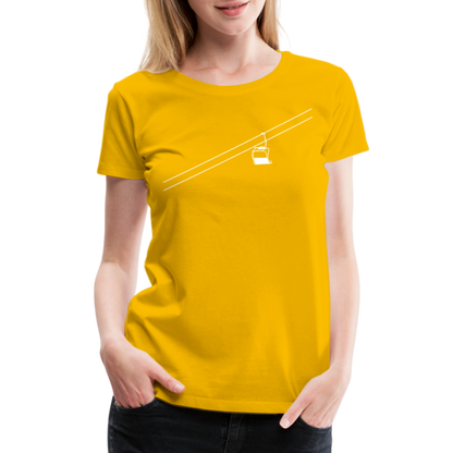 SnowBrains 'Chairlift' Women’s Premium T-Shirt - sun yellow