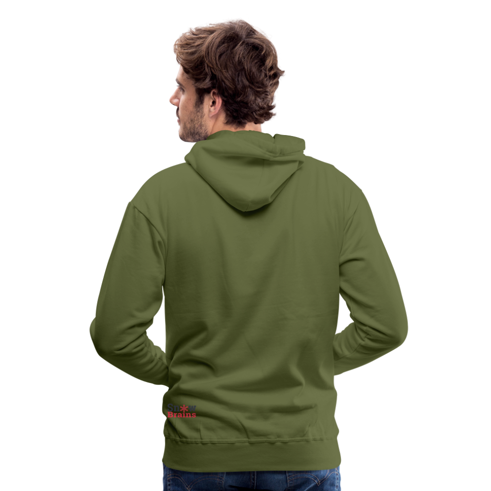 SnowBrains "Dark Side of the Snow" Men’s Hoodie - olive green