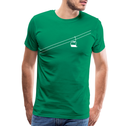 SnowBrains "Chairlift" Men's Premium T-Shirt - kelly green