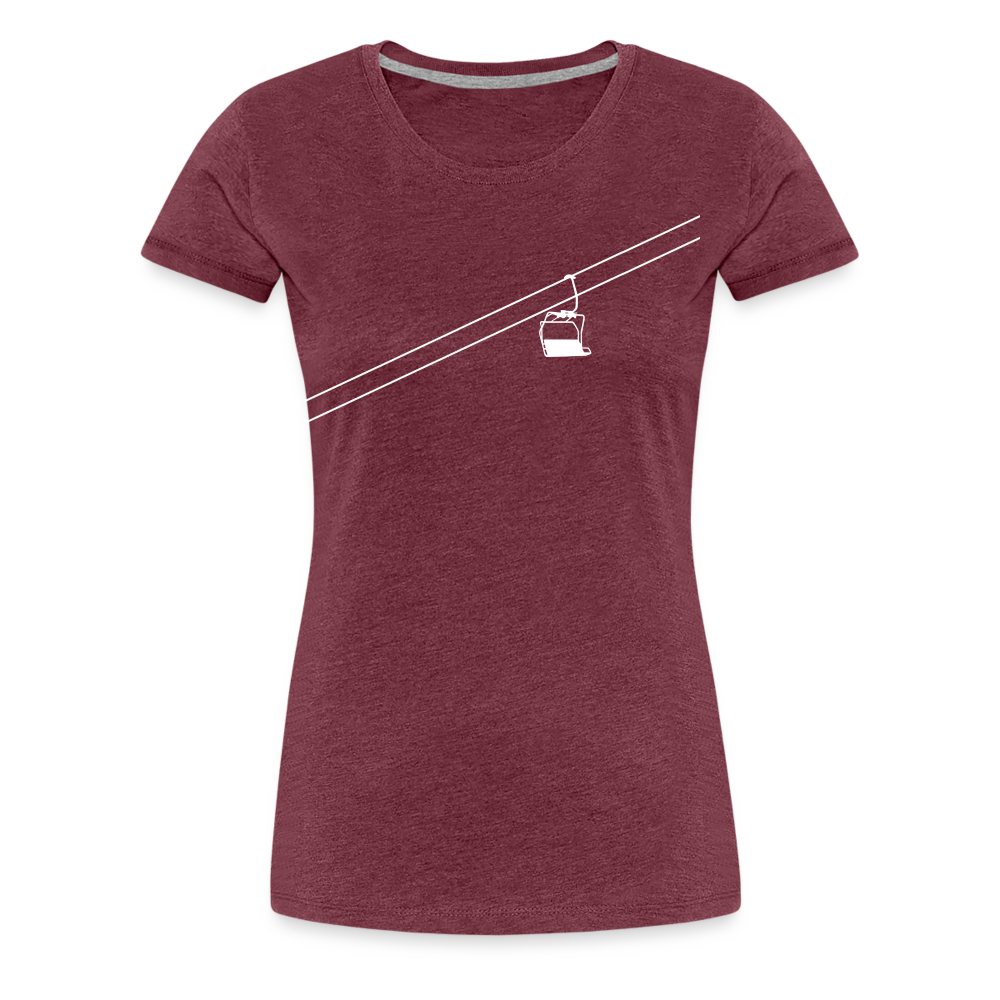 SnowBrains 'Chairlift' Women’s Premium T-Shirt - heather burgundy