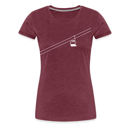 SnowBrains 'Chairlift' Women’s Premium T-Shirt - heather burgundy