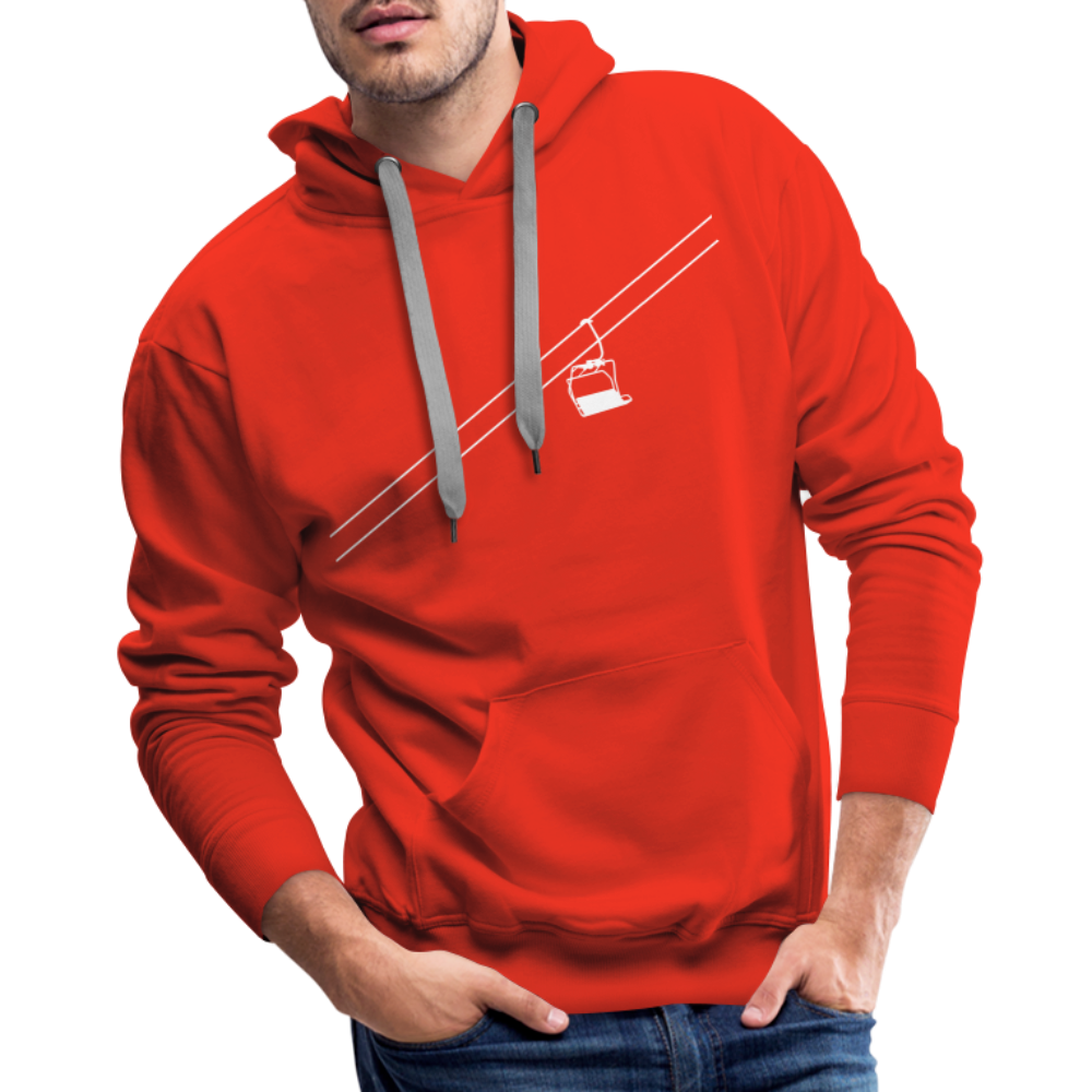 SnowBrains 'Chairlift' Men’s Premium Hoodie - red