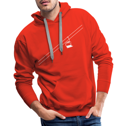 SnowBrains 'Chairlift' Men’s Premium Hoodie - red