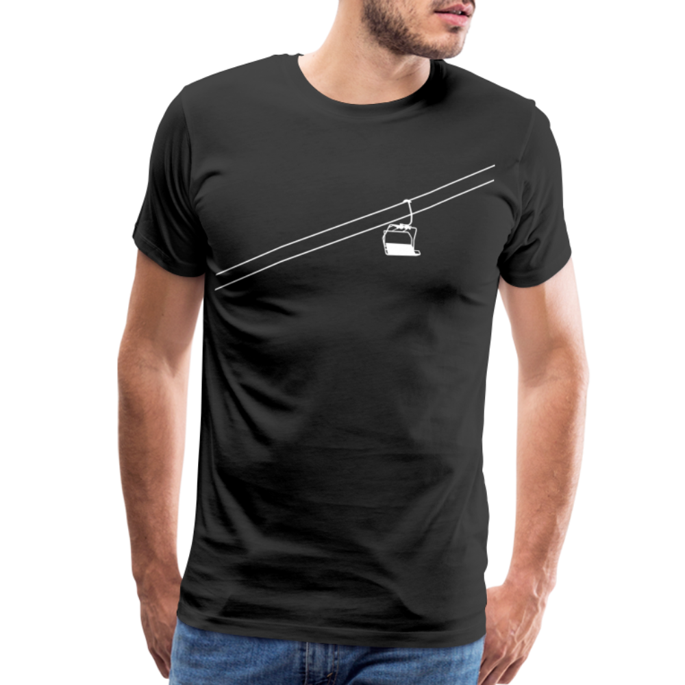 SnowBrains "Chairlift" Men's Premium T-Shirt - black