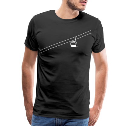 SnowBrains "Chairlift" Men's Premium T-Shirt - black