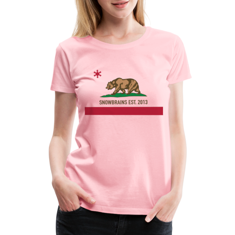 SnowBrains "California Republic" Women's Premium T-Shirt - pink