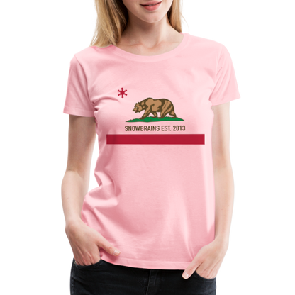 SnowBrains "California Republic" Women's Premium T-Shirt - pink