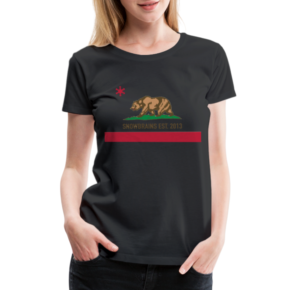 SnowBrains "California Republic" Women's Premium T-Shirt - black