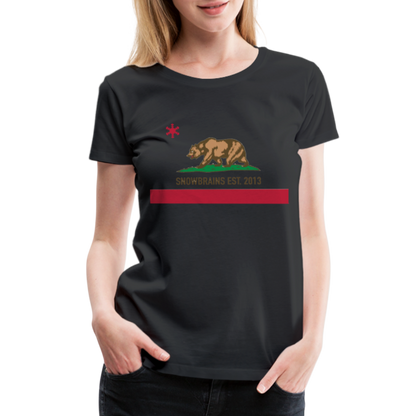 SnowBrains "California Republic" Women's Premium T-Shirt - black