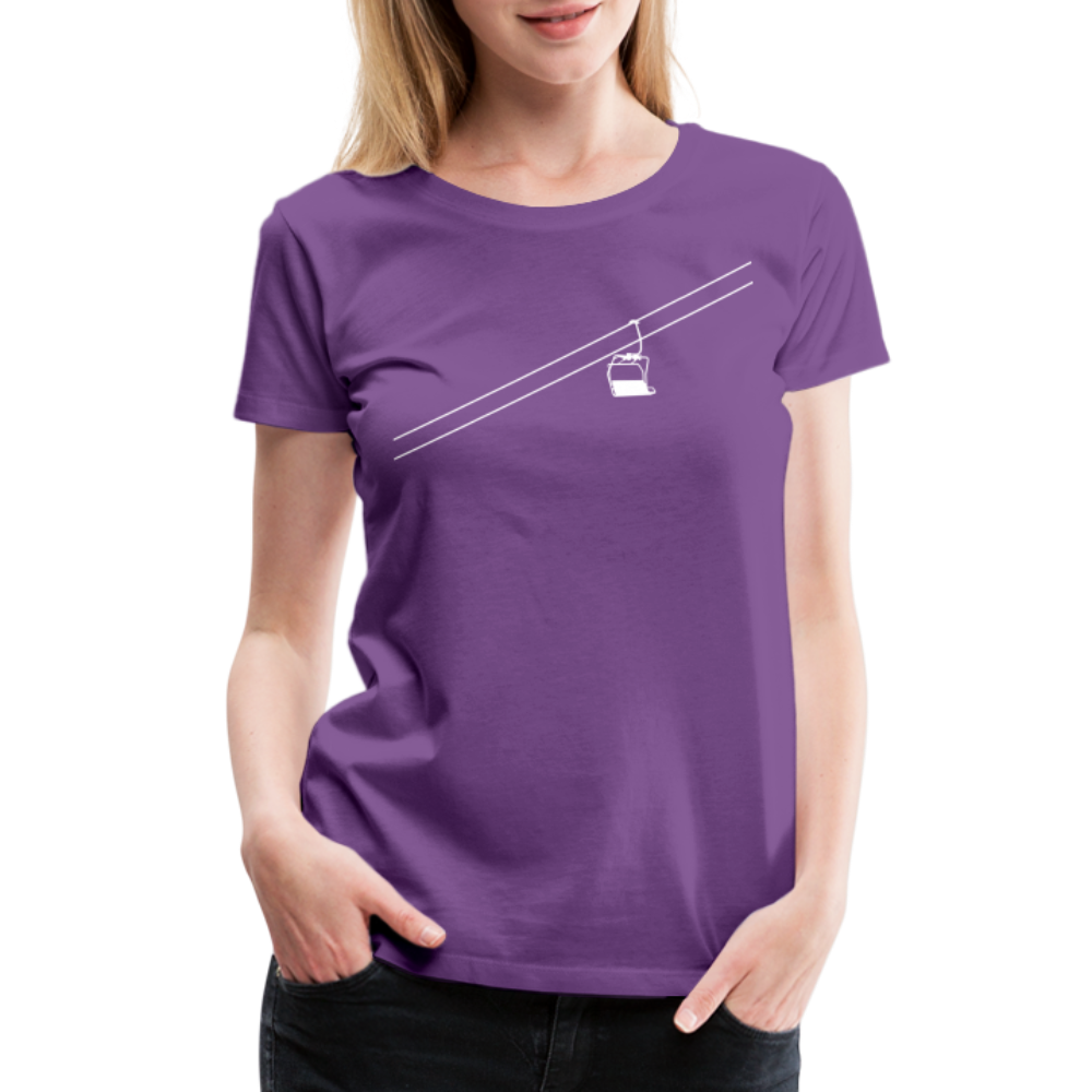 SnowBrains 'Chairlift' Women’s Premium T-Shirt - purple