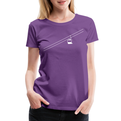 SnowBrains 'Chairlift' Women’s Premium T-Shirt - purple