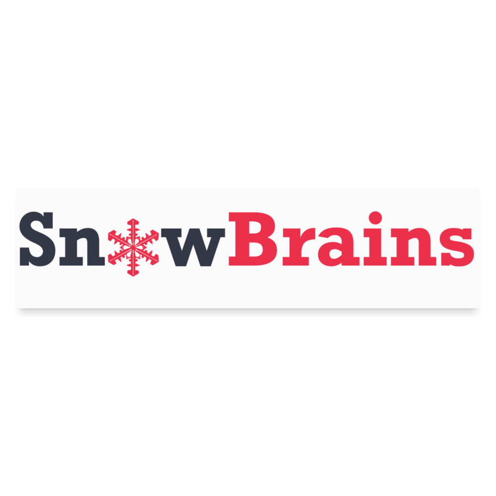 SnowBrains Bumper Sticker - white matte