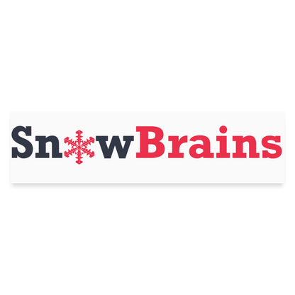 SnowBrains Bumper Sticker - white matte