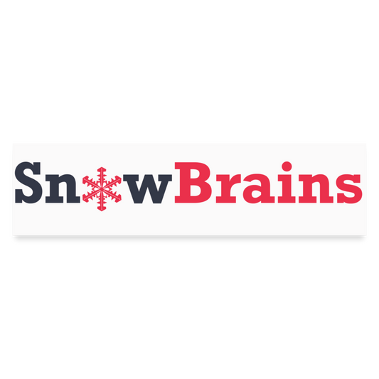 SnowBrains Bumper Sticker - white matte