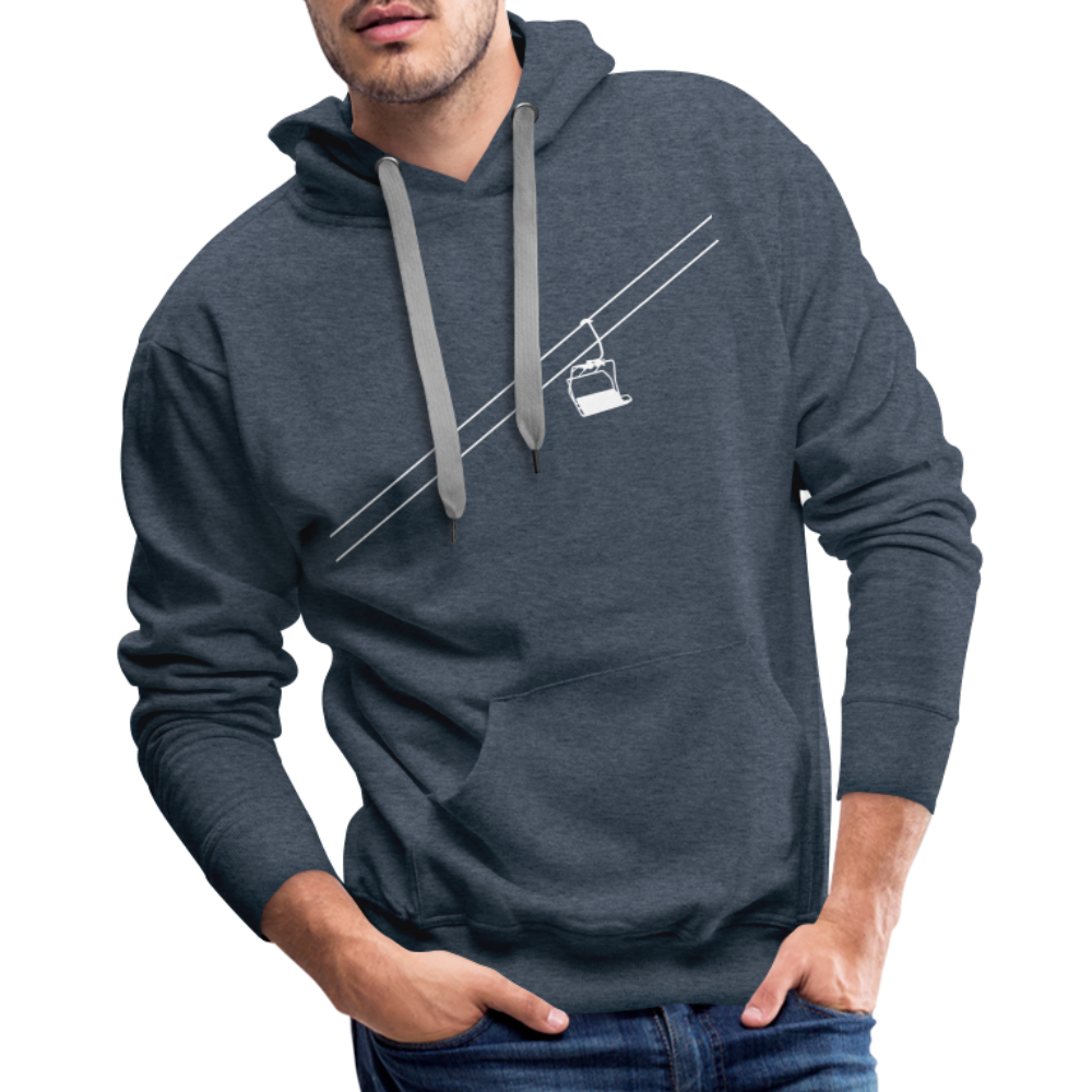 SnowBrains 'Chairlift' Men’s Premium Hoodie - heather denim