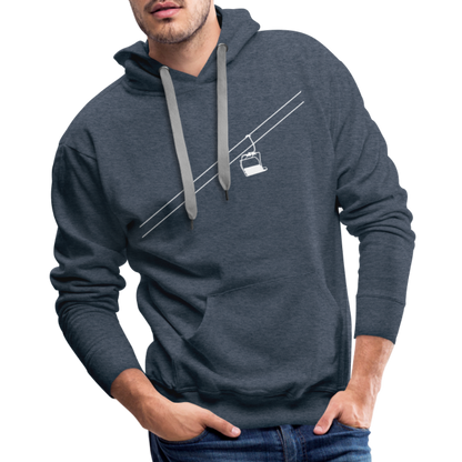 SnowBrains 'Chairlift' Men’s Premium Hoodie - heather denim