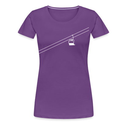 SnowBrains 'Chairlift' Women’s Premium T-Shirt - purple